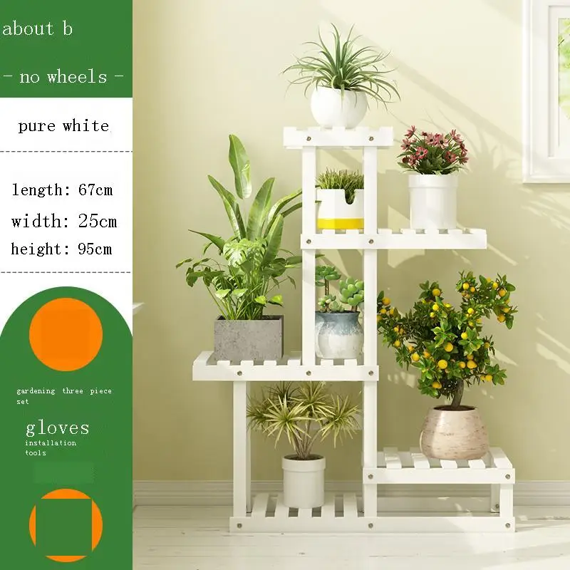 Porta Piante крытые Rak Bunga деревянные полки для балконской лестницы плантенреккен