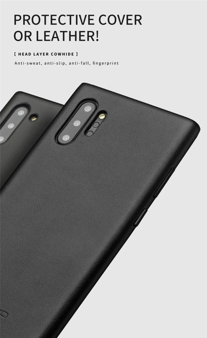 QIALINO модный подлинный кожаный тонкий чехол для samsung Galaxy Note 10 Роскошный ультра тонкий чехол для Galaxy Note 10 Plus 5G