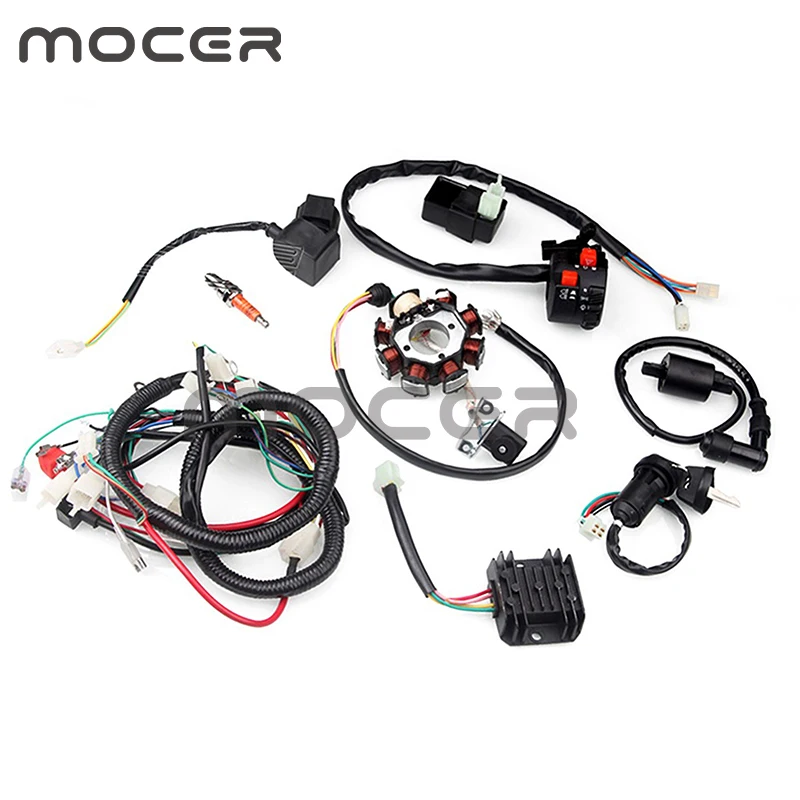 Полный комплект электропроводки подходит для велосипеда грязи ATV QUAD 50 70 90 110CC с