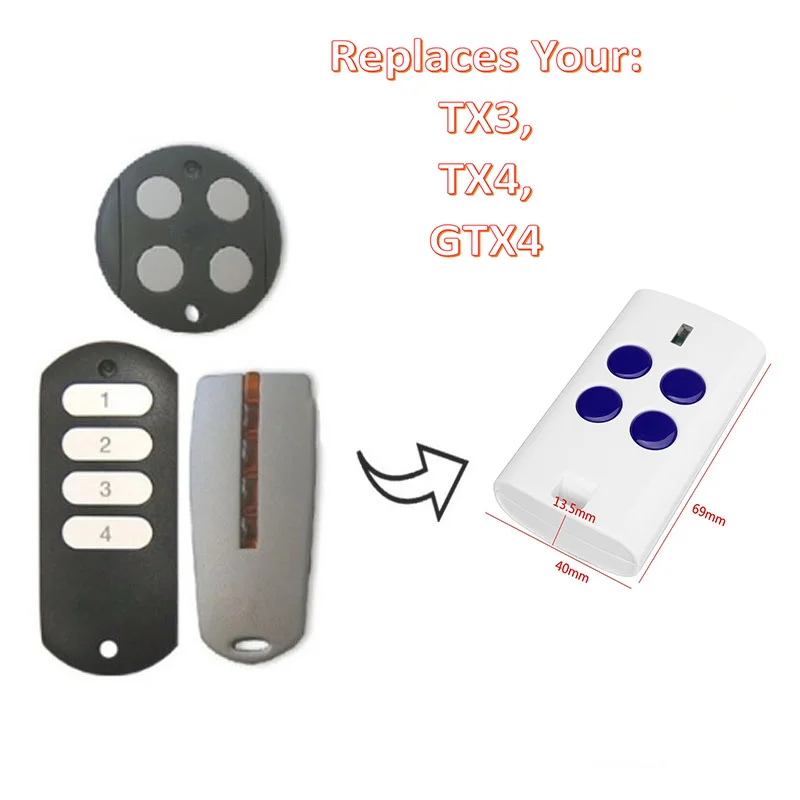 

Для TX3 TX4 GTX4 пульт дистанционного управления ворота дистанционное управление 433 МГц код качения открывалка двери гаража