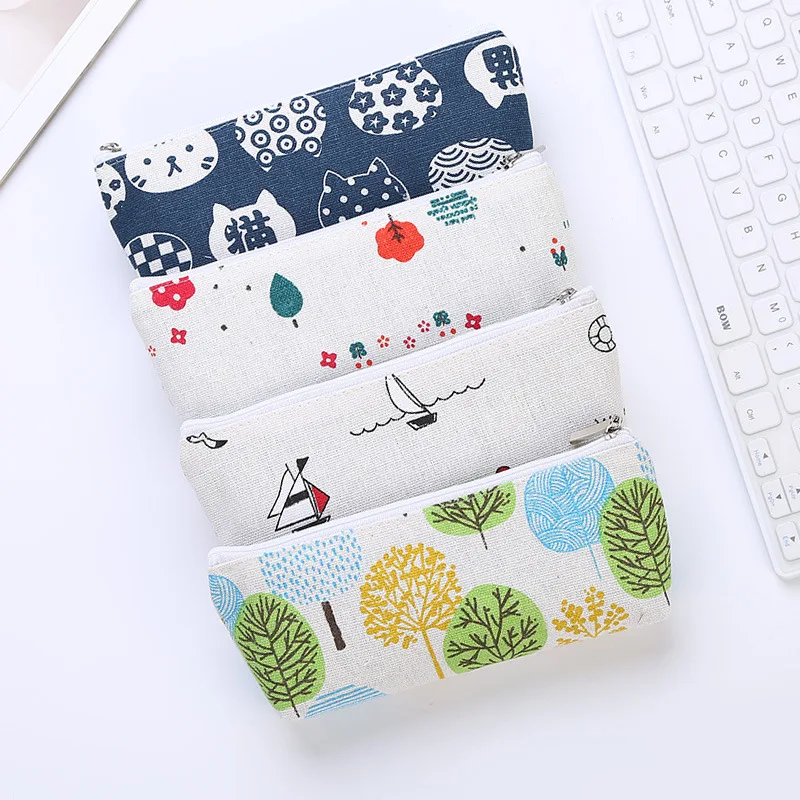 Cartoon Kawaii Vitamins Fruits Pencil Bag Cosmetic Canvas Case School Office Supplies Document File Folder Stationery | Канцтовары для