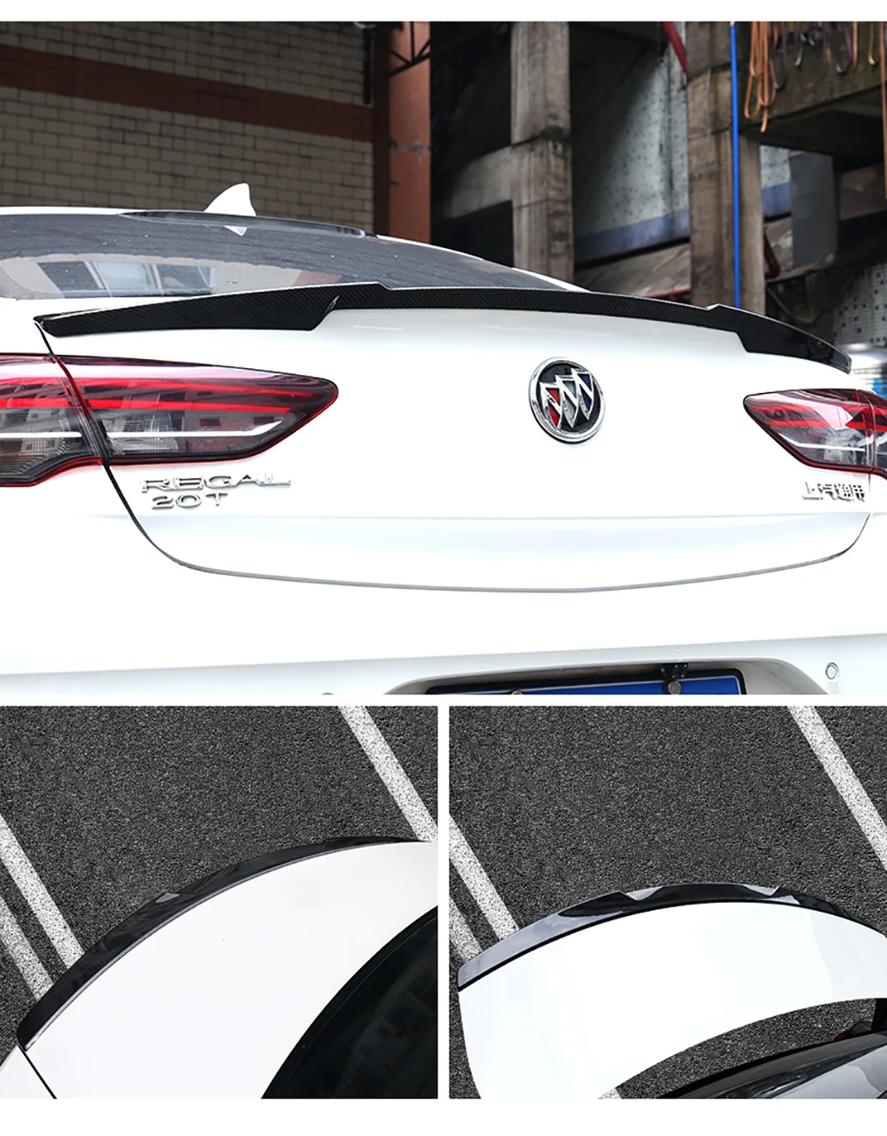 AITWATT для Buick Regal черный спойлер углеродное волокно задняя крыша белый спойлер крыло багажника губы загрузки крышка автомобиля Стайлинг