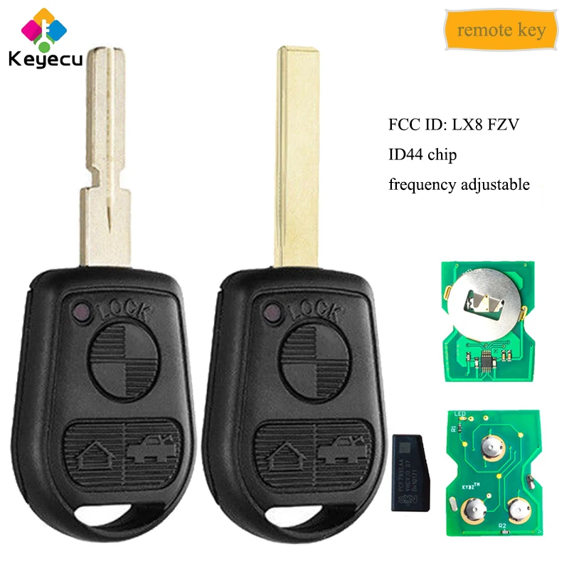 Запасной пульт дистанционного управления KEYECU Автомобильный ключ с 3 кнопками и