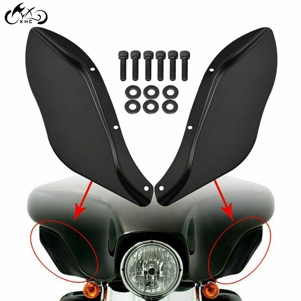 Мотоциклетные черные обтекатели ветровое стекло боковые крылья дефлекторы