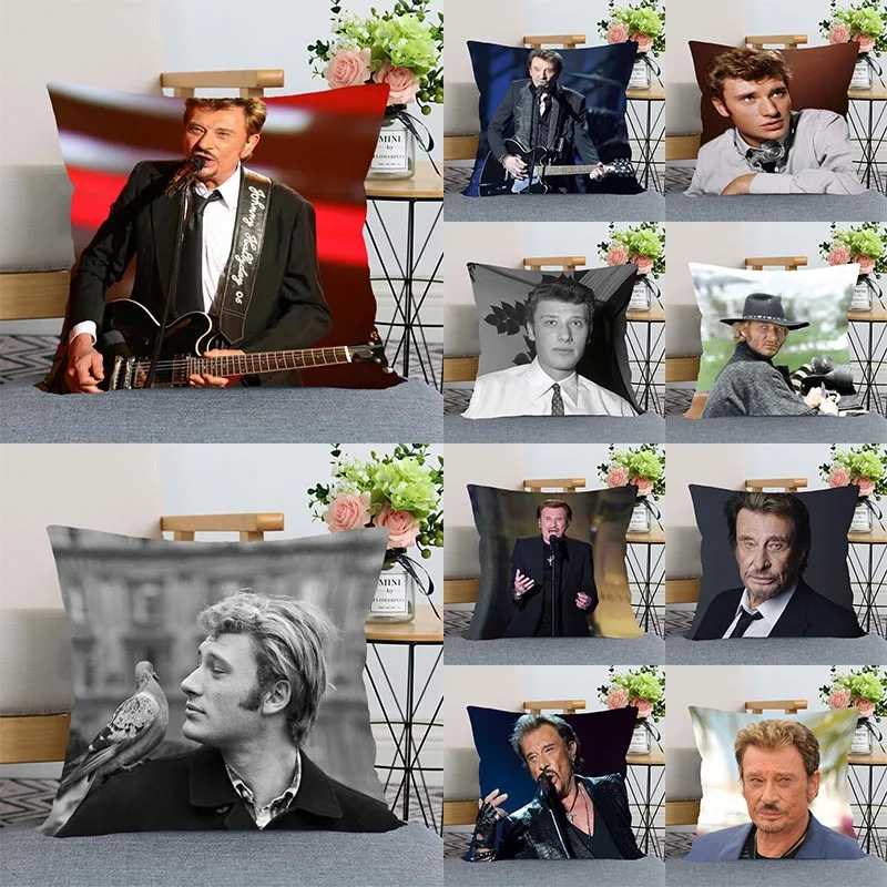 Наволочка HEARMNY с изображением Джонни Хелли для спальни квадратная на молнии