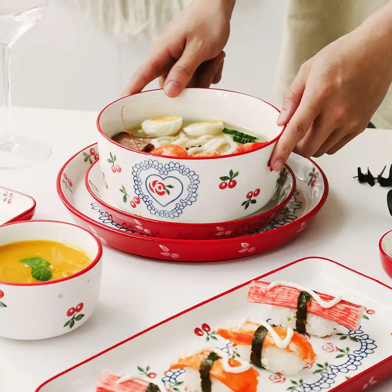 Набор для риса ручной росписи в японском стиле|Столовые сервизы| |