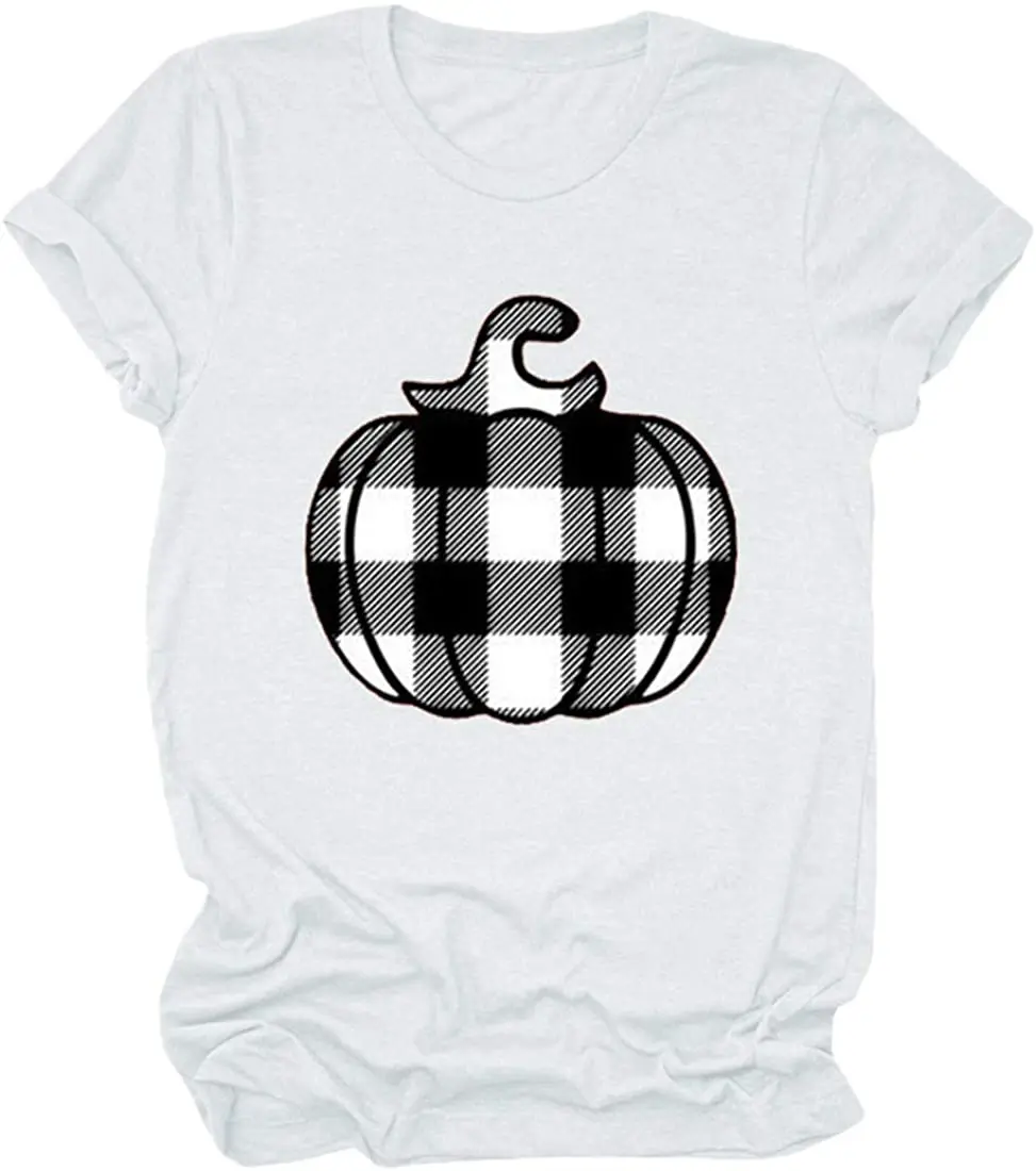 

Женская Новинка Тыква Хэллоуин забавная свободная футболка классная дышащая футболка из чистого хлопка с коротким рукавом