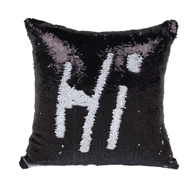 

1 Piece Of High-Precision Gradient Color Sequined Linen Digital Printing Pillow Car Sofa Cushion No Core Home Decoration 5