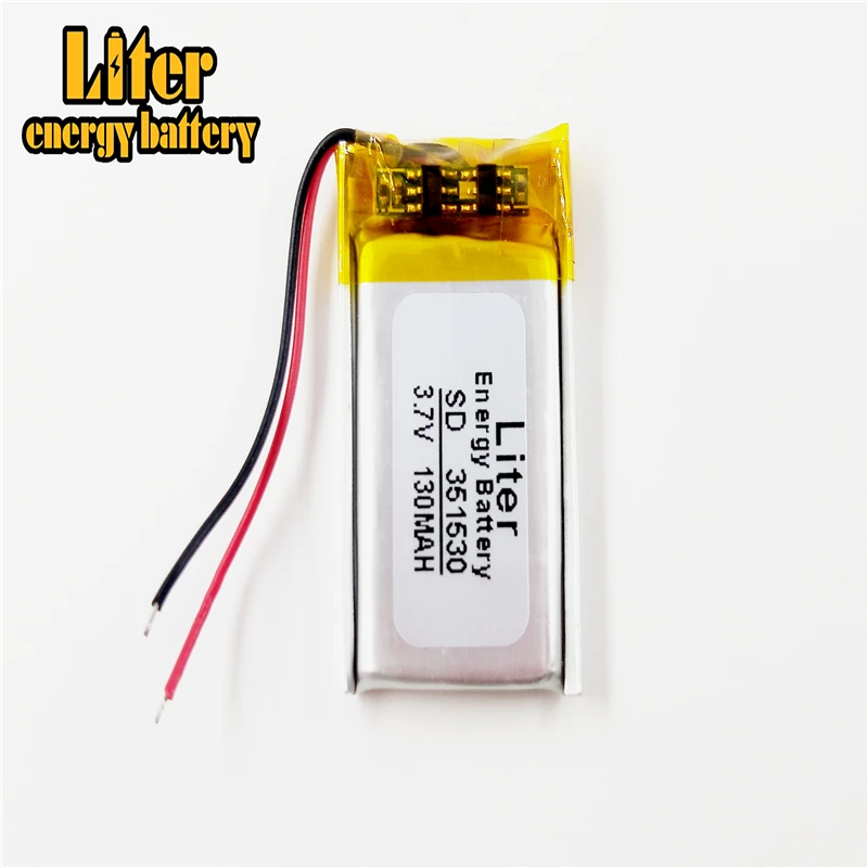 Лидер продаж поставка перезаряжаемых литий полимерных батарей 3 7 в 130 мАч SD351530|3.7v