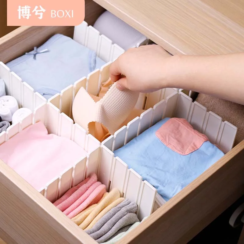 4 шт. новые регулируемые пластиковые разделители выдвижных ящиков DIY сетки