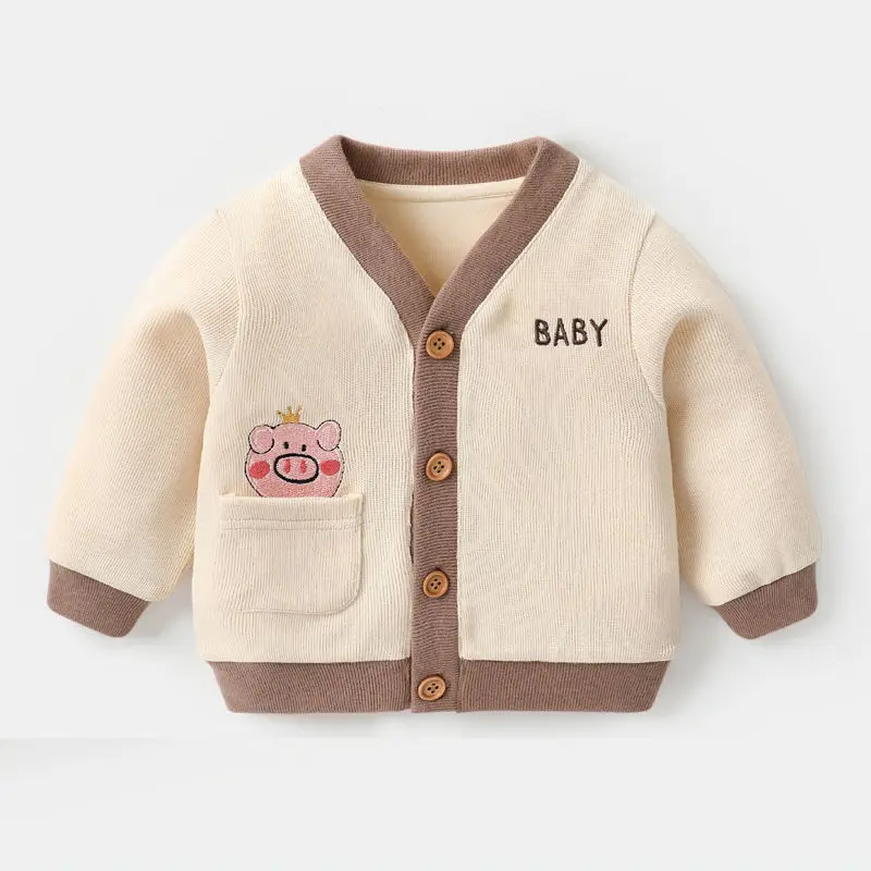 

Baby Jacket Autumn 2021 New Fashion Girl's Outerwear Boy's Jacket Baby Knitted Cardigan