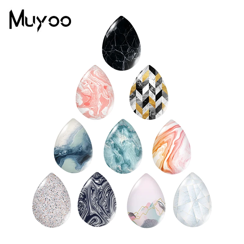 Новинка 2020 г. цветной фон с мраморным узором стеклянный кабошон фото ювелирные