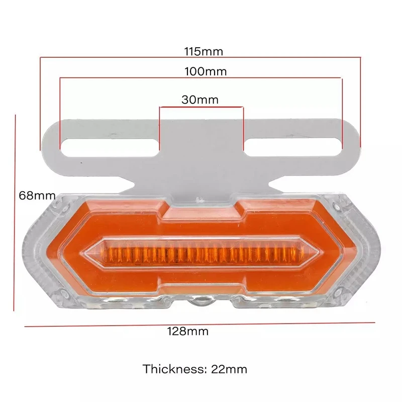 

4Pcs 24V LED Car Truck Side Marker Light Car External Lights Square Warning Tail Light Signal Lamps Trailer Lorry