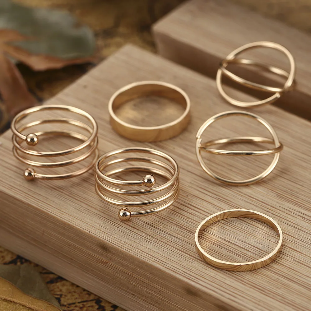 

3pcs Vintage Open Ring Men Women Jewelry Party Accessories Goth Ring Personality Three Finger Conjoined Chain New Trend