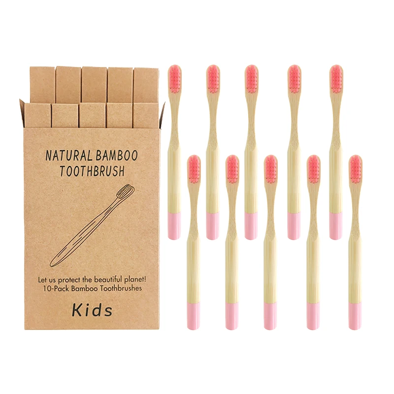 10 шт./Лот Детская Мягкая зубная щетка из бамбукового дерева | Красота и здоровье