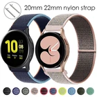 Ремешок нейлоновый для Samsung Galaxy Watch 4Classic3 45 мм46 мм44 ммactive 2Gear S3, браслет для Huawei watch GT 2 pro, 20 мм22 мм