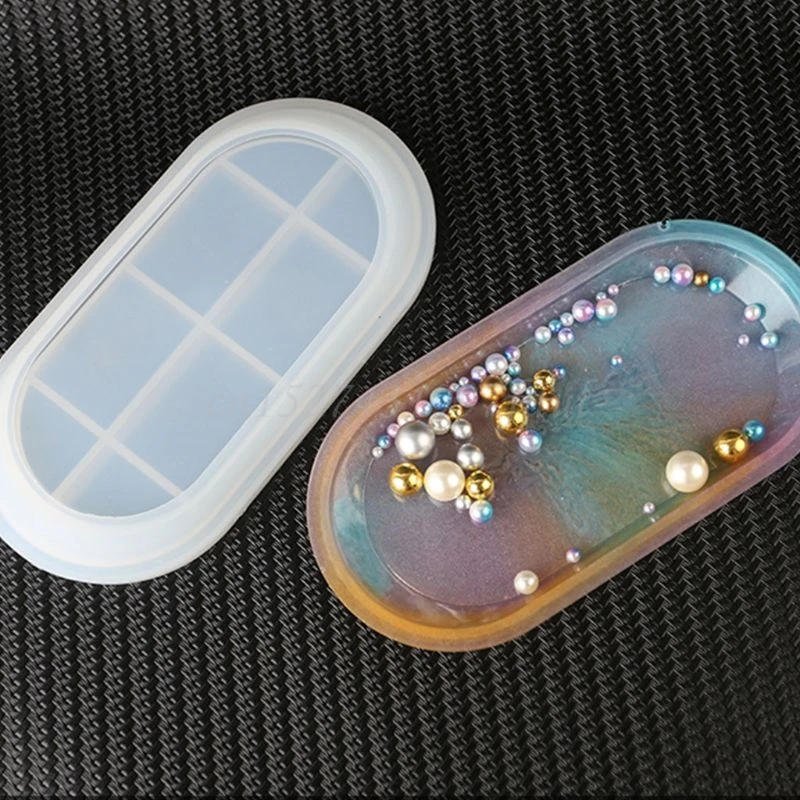 

2 Pcs DIY Resin Crystal Epoxy Mold Jewelry Tray Crafts Casting Silicone Mould
