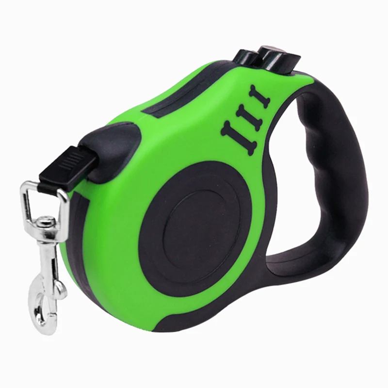 Green Pet Leash 3 м/5 м Рулетка для собак, Выдвижной Поводок для собак, автоматический поводок для щенков, веревка для бега, прогулок, удлиняющий поводок для маленьких и средних собак - Цвет: Green Pet Leash