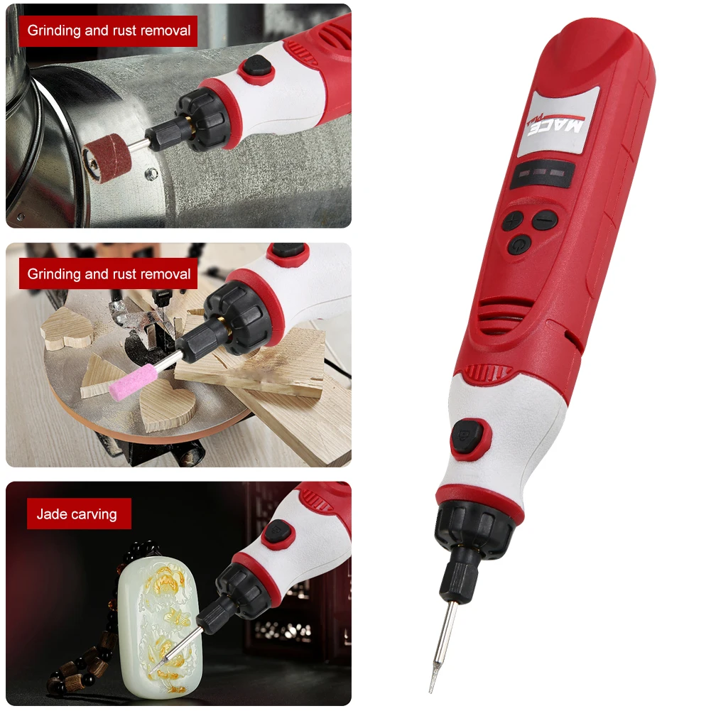 

118Pcs 4.2V Variable Speed Mini Grinder Cordless Set USB Charging Grinding Machine Electric Drill Kit For Engraving Polished Pen