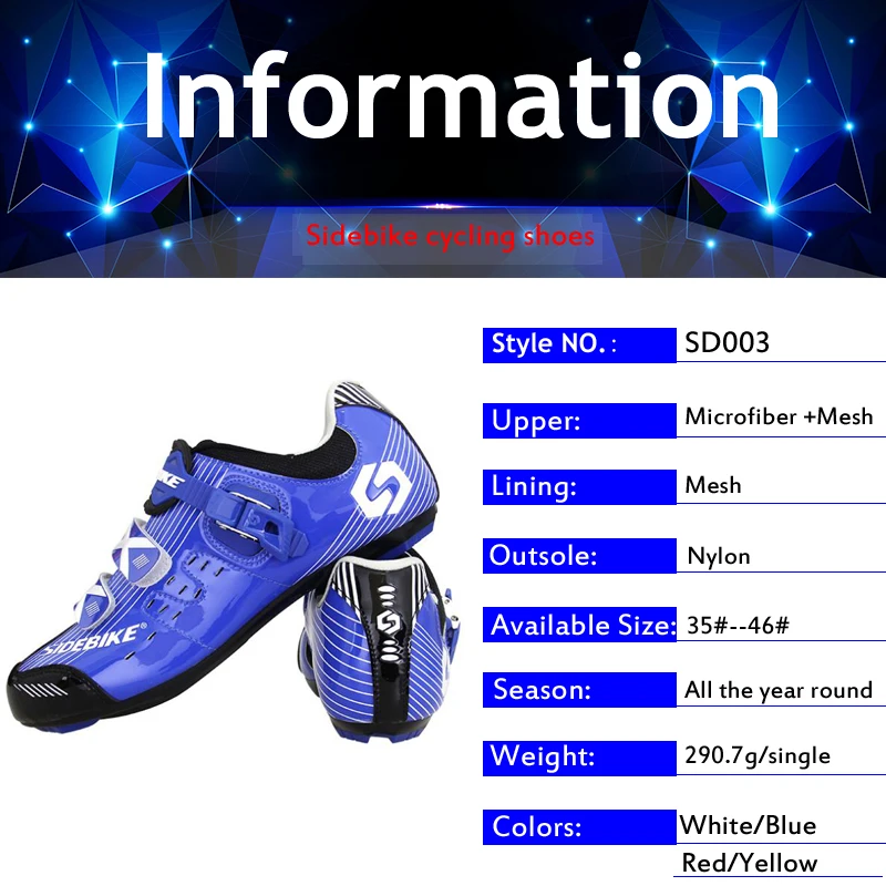 Мужская обувь для езды на велосипеде SIDEBIKE профессиональная износостойкая с