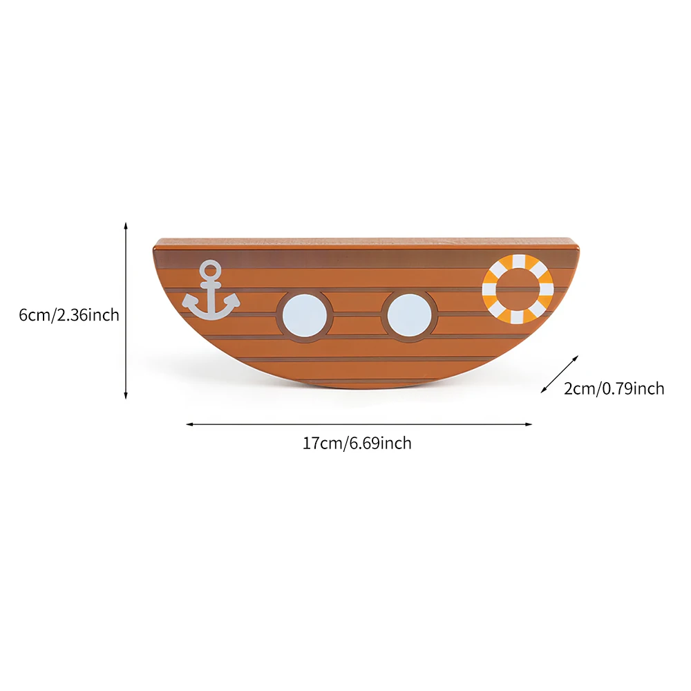 

Educational 3D Building Blocks Wooden Balance Blocks Baby Montessori Animal Stacking Blocks Balancing Training Boat Puzzles Toy