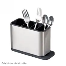 Flatware Cutlery Drainer Stainless Steel Rectangular Kitchen Utensil Holder Home Anti-Slip Multi-slot Bottom With Drain Holes