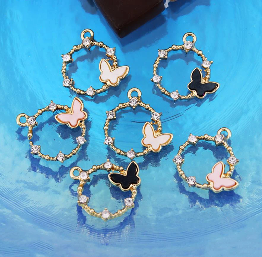 

Acrylic Butterfly Wreath Charms Jewelry Earring Bracelet Necklace Pendant Zinc Alloy DIY Finding