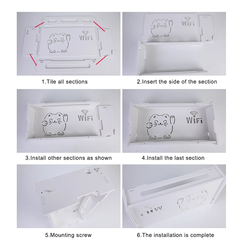 Многофункциональная полка беспроводная настенная из ПВХ с Wi-Fi | Дом и сад