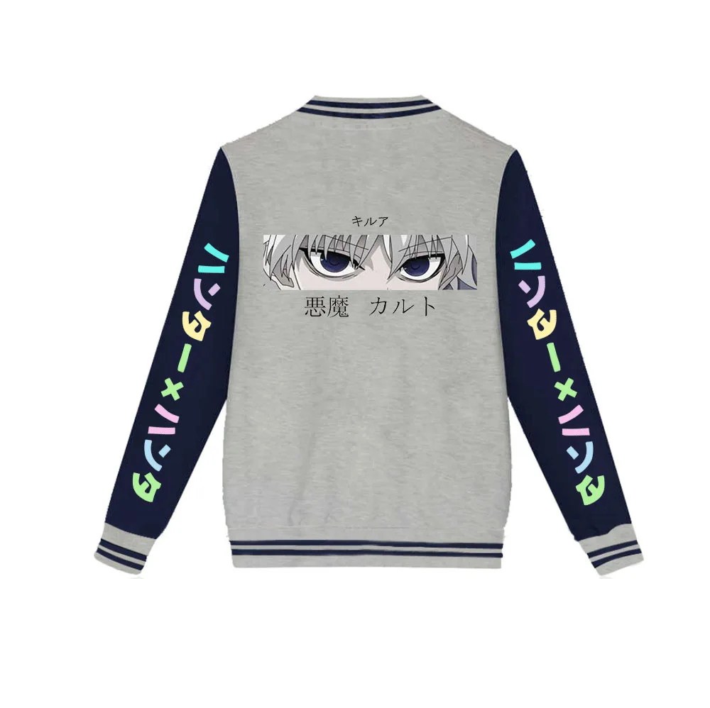 

Japanese anime Hunter X Hunter Baseball Jacket Killua Zoldyck Hisoka cosplay Jacket mens tracksuit plus size Coat boys clothes