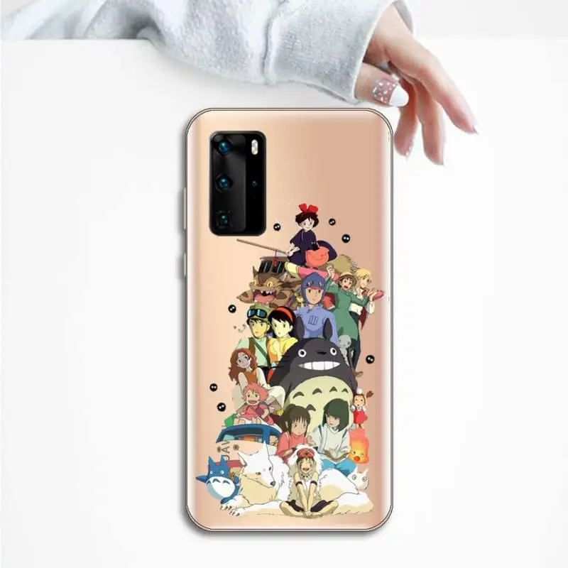 

Totoro Spirited Away Ghibli Miyazaki Anime luxury Phone Case Transparent for Huawei P honor 8 10i 20 30 40 smart 2019