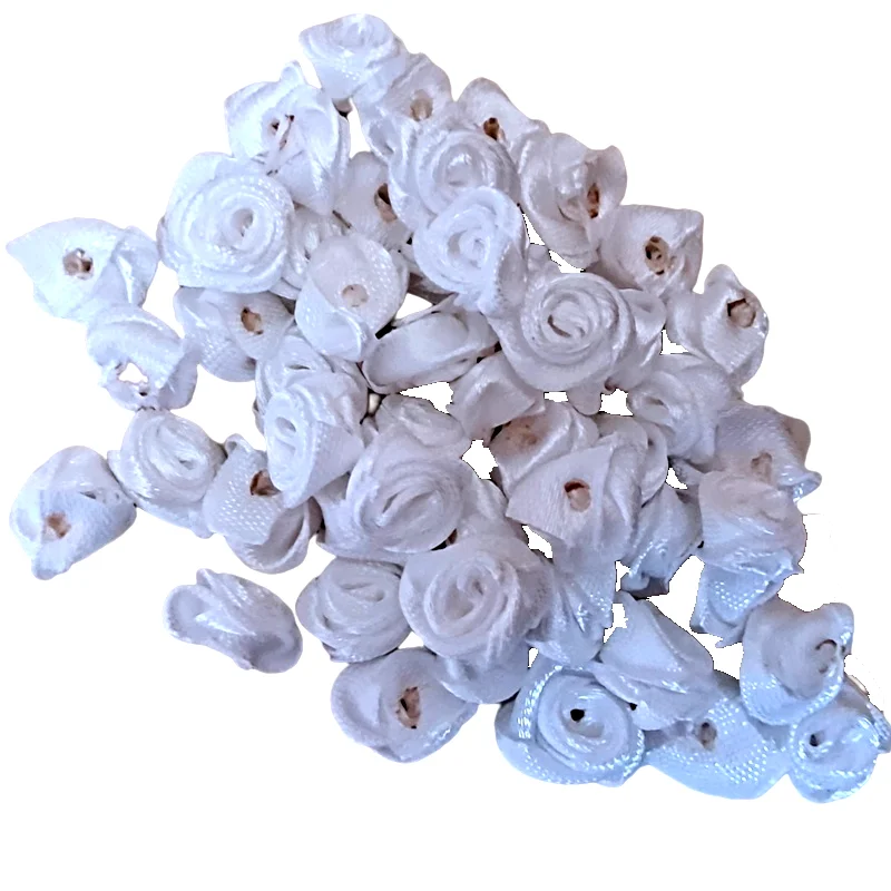 Белая лента ручной работы с цветами розы HL 100 шт. аксессуары для свадебной одежды