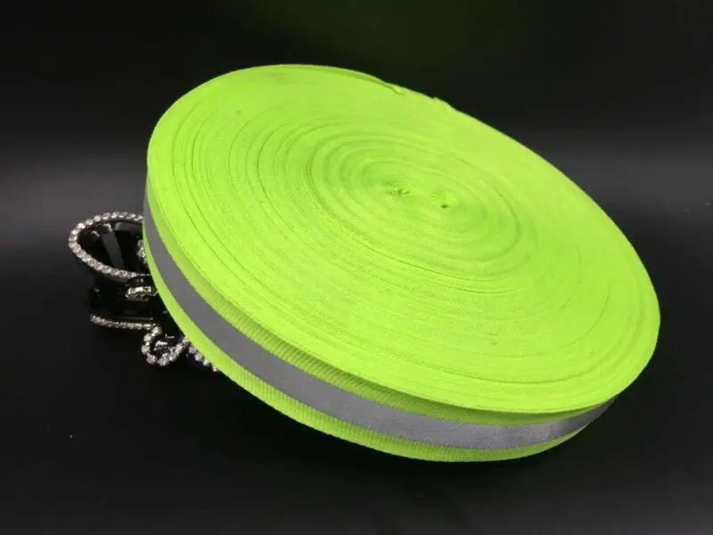 

6m luminous webbing reflective webbing faucet silk fabric tape with light reflective film for garment sewing