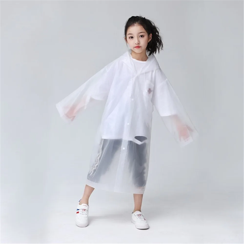 Child Raincoat Transparent Waterproof Girl And Boy Rainwear Outdoor Hiking Travel Rain Gear Coat For Children Fashion | Детская одежда