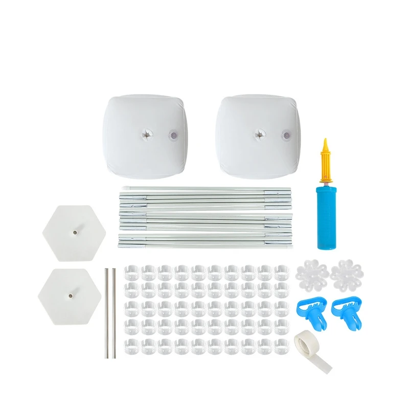 

Balloon Arch Kit, Wide Adjustable Balloon Stand Set with Water Fillable Base,50Pcs Balloon Clips