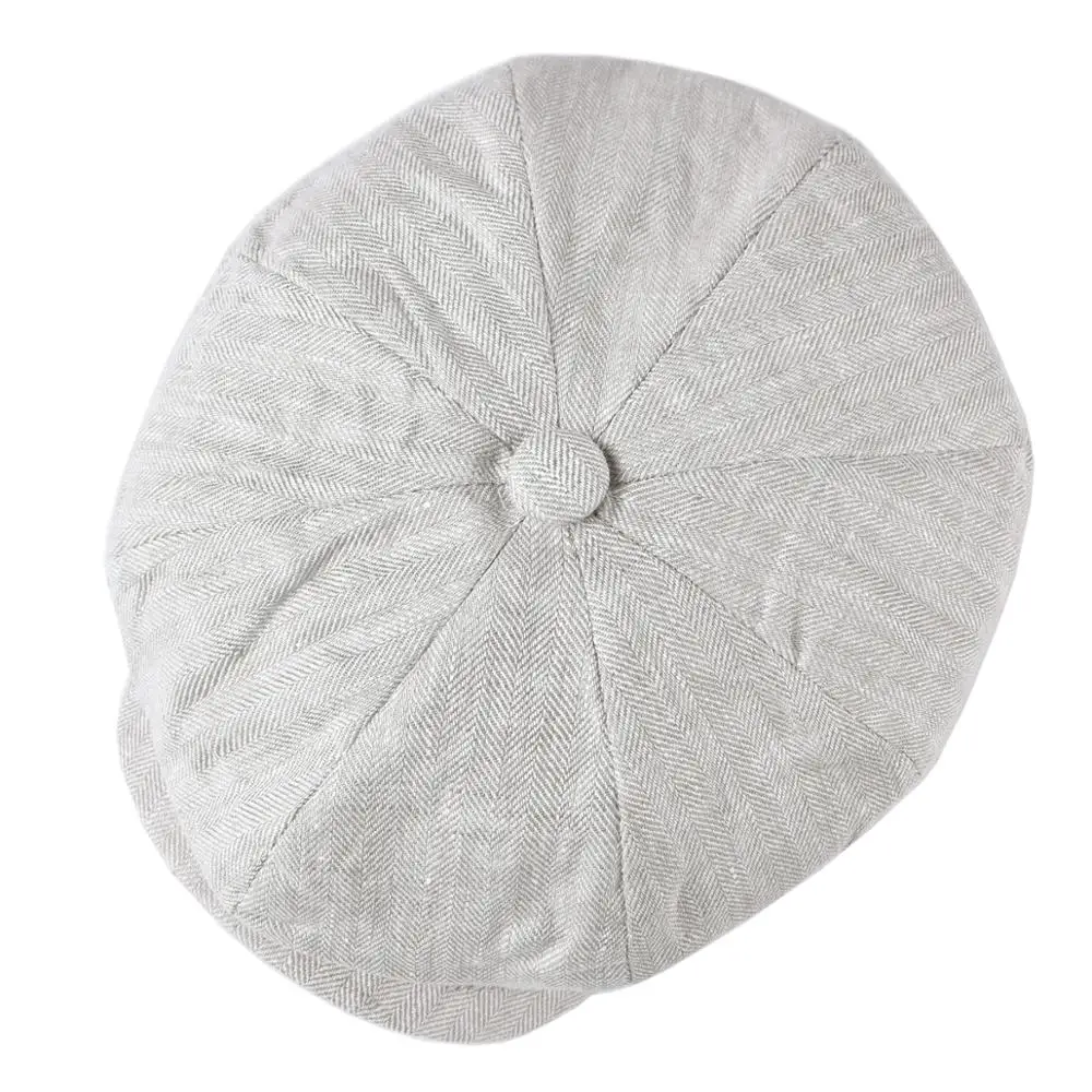 Льняная Кепка для газетчика BOTVELA в елочку мужские летние женские кепки Бейкера