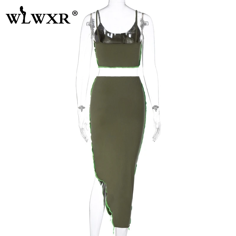 WLWXR/повседневный летний комплект из двух предметов с оборками Женская одежда