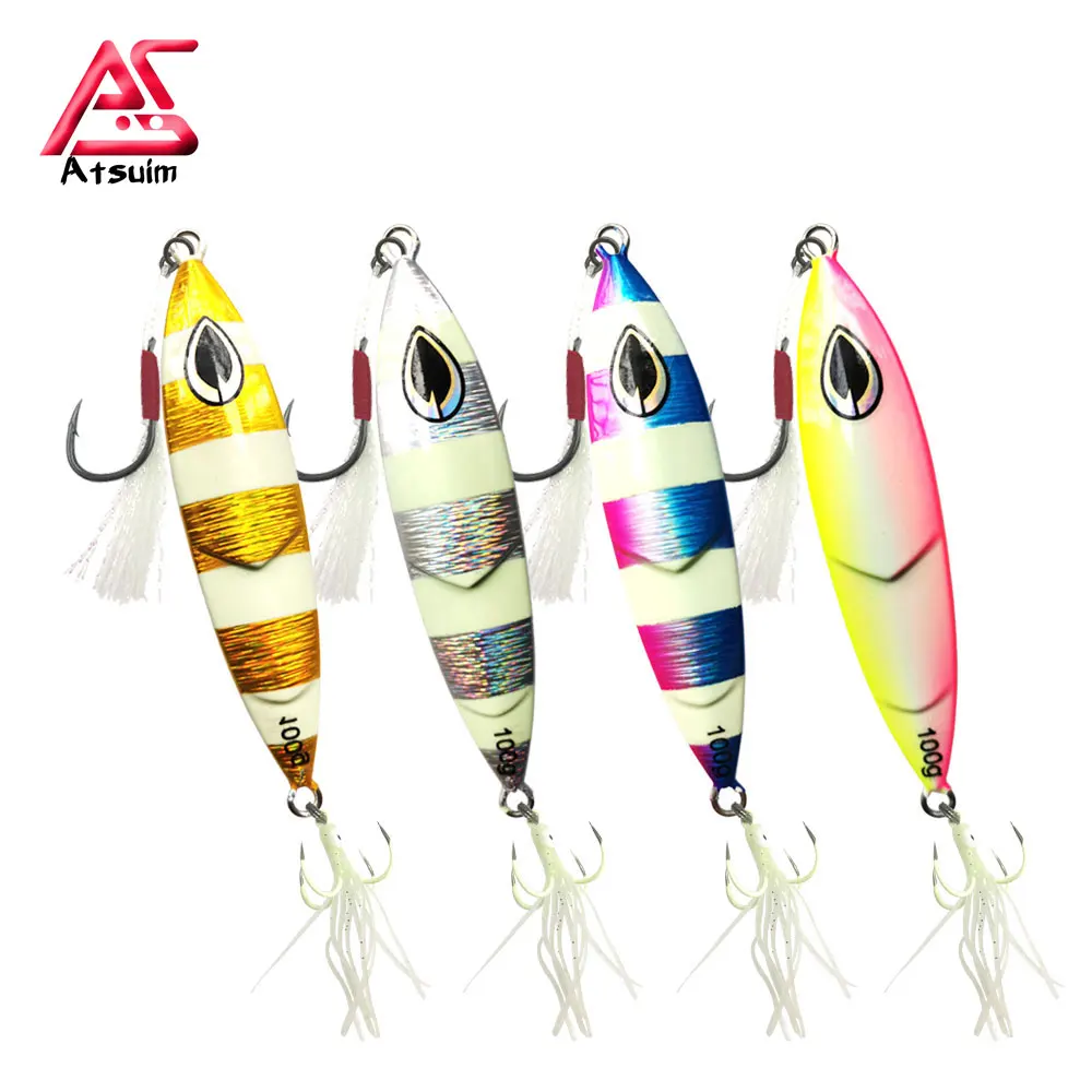 

Металлическая приманка для джиггинга AS Slow Jig 80g100g150g200g250g, приманка для морской рыбалки на окуня, жесткая искусственная Тонущая приманка для м...