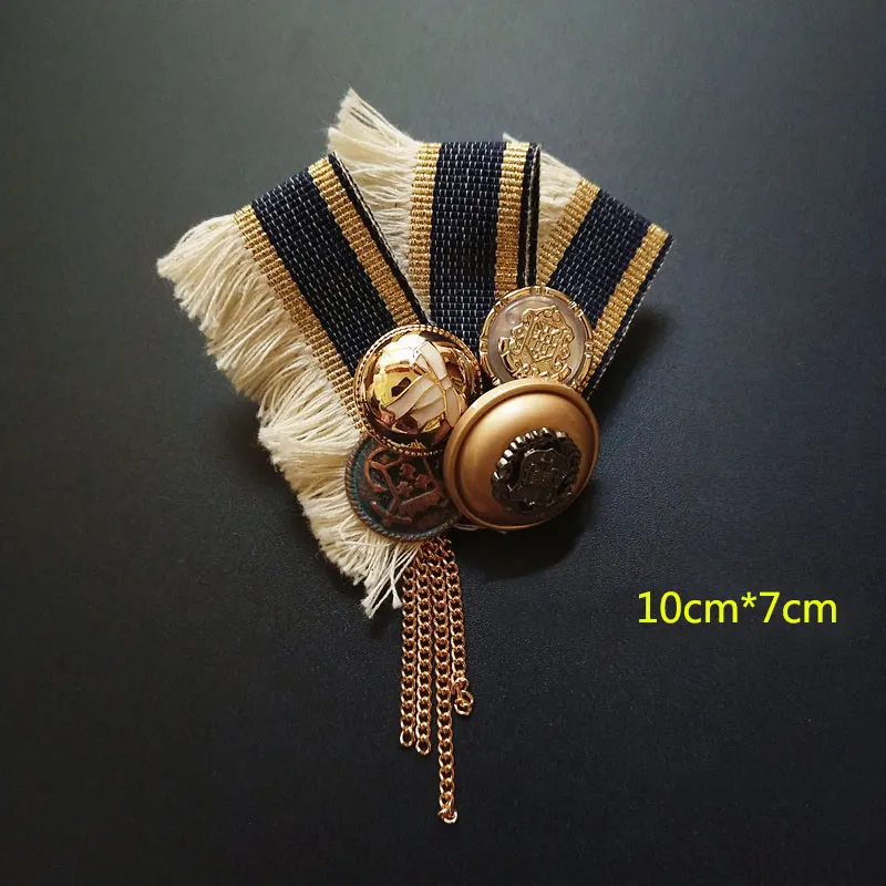 Винтажная брошь с бахромой в стиле барокко трикотажная бантом для свитера