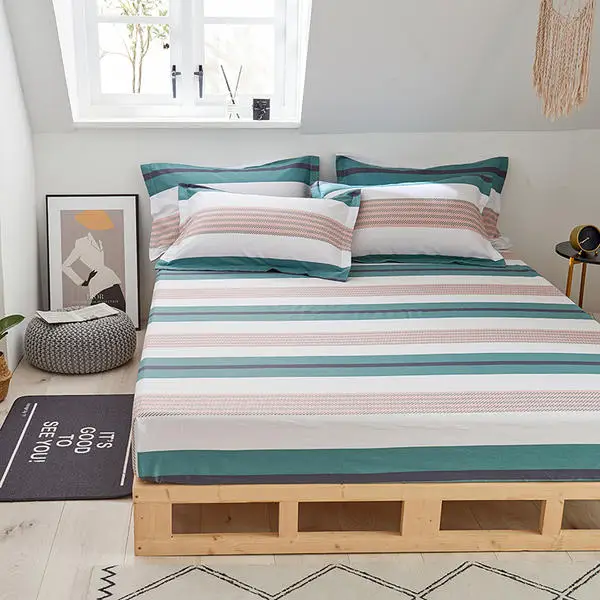 Простыня из хлопка с принтом эластичная простыня для детей двуспальный