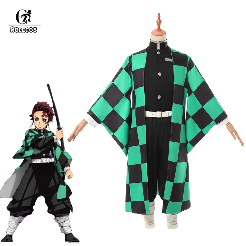 Костюм для косплея ролекос аниме no Yaiba кимоно Tanjirou Kamado костюм убийцы демонов