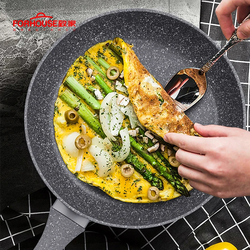 Антипригарная сковорода 28 см медицинские камни кастрюли для выпечки торта