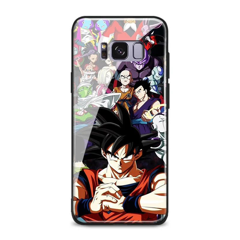 Dragon Ball Super DBS Goku аниме мягкий силиконовый стеклянный чехол для телефона, чехол для samsung Galaxy S8 S9 S10e S10 Note 8 9 10 Plus