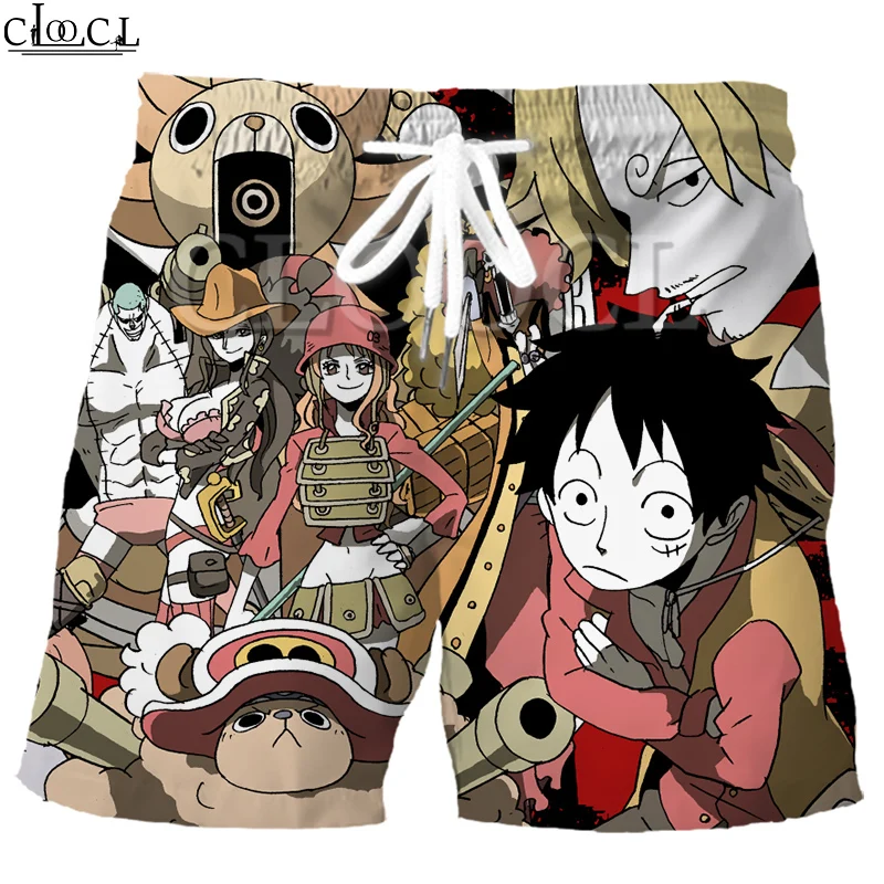 

CLOOCL Japanese Anime One Piece Men Sports 3D Print Fashion 2021 New Summer Leisure Hip Hop Harajuku Beach Shorts