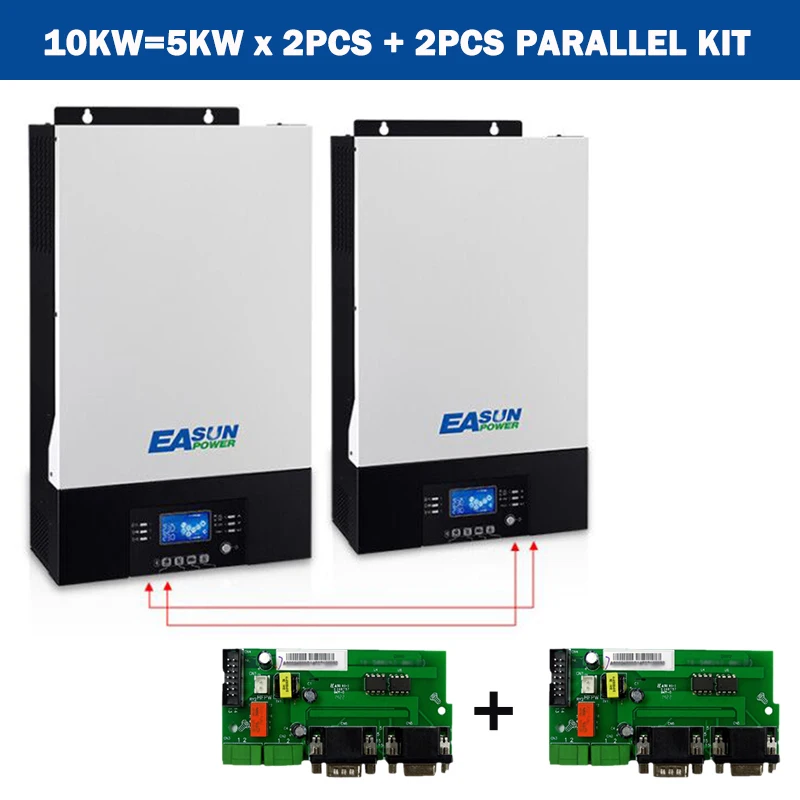 Источник питания Easun 10Kw солнечный инвертор 230vac 48vdc 80A MPPT Солнечное зарядное устройство параллельный инвертор зарядное устройство 60A нулевое время передачи