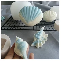 shell conch shape silicone candle mold for handmade desktop decoration gypsum epoxy resin aromatherapy candle silicone mould