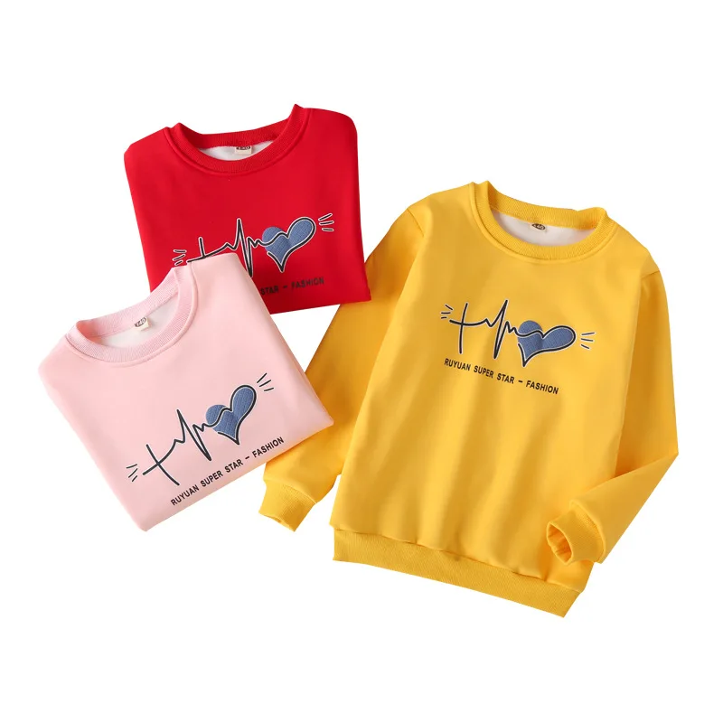 

G.E.RSCIENCE Girls add wool fleece winter 2020 new cuhk child upset render unlined upper garment of children's pure cotton fl