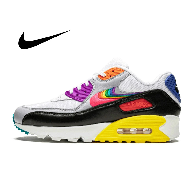 Nike Air Max 90 будь настоящим женские кроссовки на воздушной подушке кроссовки дышащая нескользящая обувь CJ5482-100