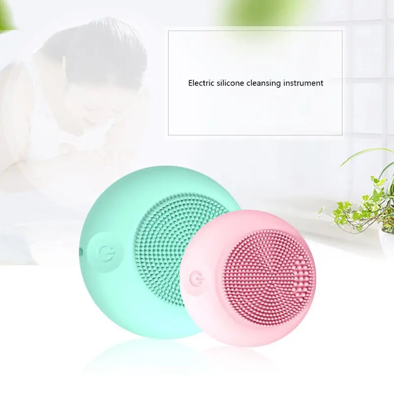 Новая USB щетка для очищения лица Вибрация Мини Силиконовое моющее средство