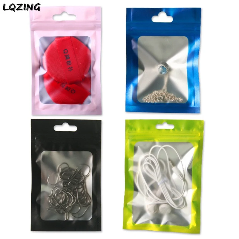 6x10 см розовый жар уплотнение алюминиевой фольги Небольшой Ziplock Сумки Плоский