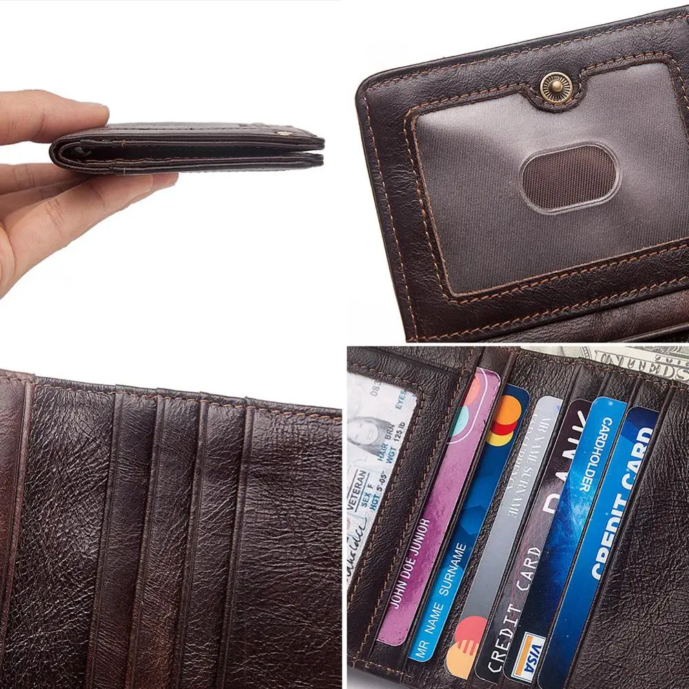 

100% Genuine Leather ultra - thin Wallet Men Coin Purse Male Cuzdan PORTFOLIO Portomonee Slim Fashion Man ID Card Holder Mini